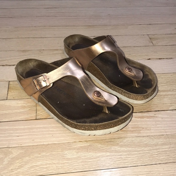 gizeh rose gold birkenstock